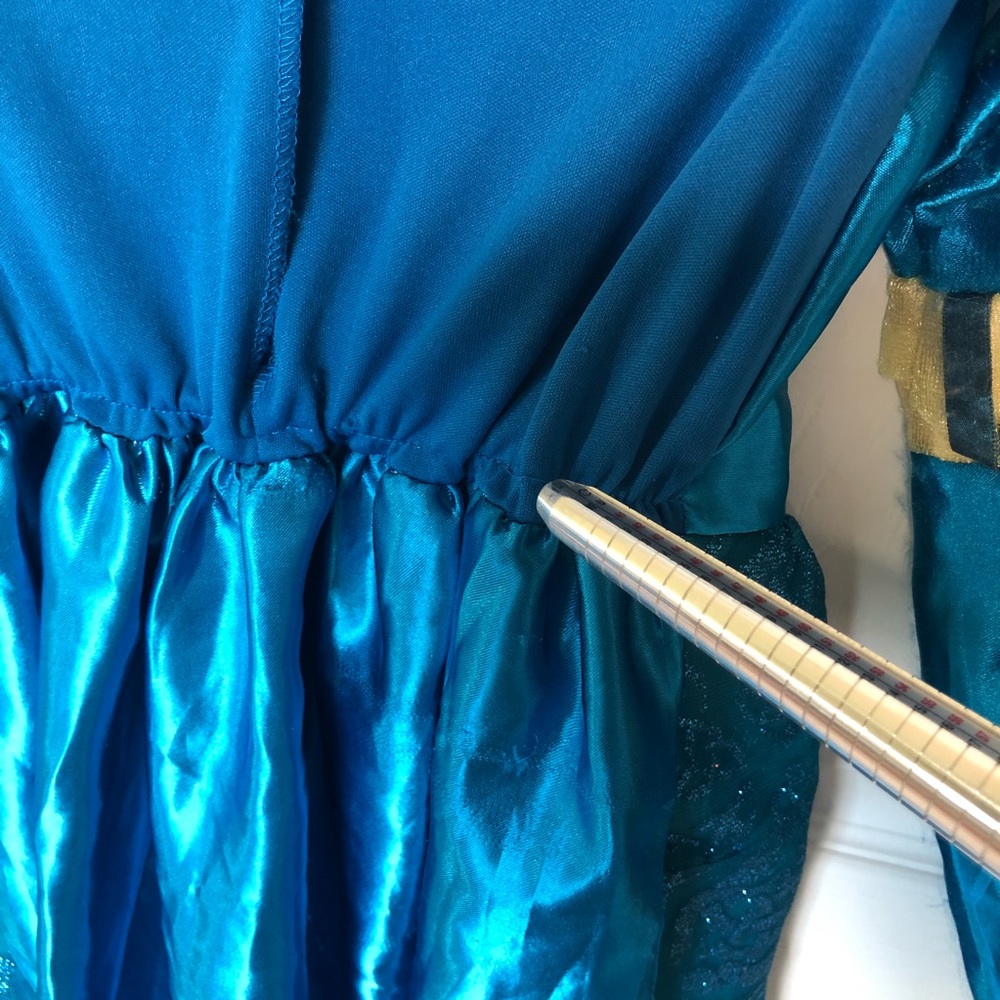 Disney Merida Blue Dress Up Halloween Costume Gown size 4 to 6X - Picture 12 of 12
